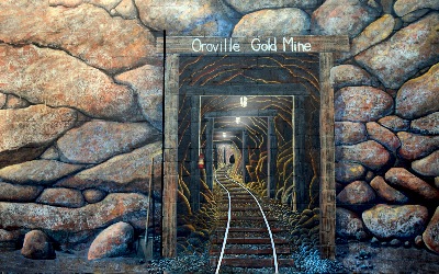 Oroville Gold Mine Mural, by Frank Wilson and Ted Hanson