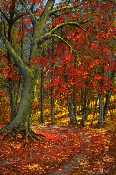 "Fallen Leaves" oil painting by Frank Wilson